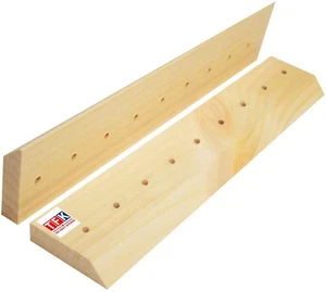 Tacos de madera 3/4" colgantes de pared tacos franceses soportes para colgar cuadros 1 juego 17" de largo - Imagen 1 de 1