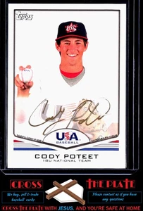 2011 Topps USA Baseball Gold Ink Auto Cody Poteet Yankees Orioles 03/25 #USA-A60 - Picture 1 of 2