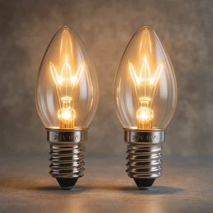Ersatzlampe 2xE14 15W Glühbirne Birne Ersatzleuchte Lampe Austauschlampe HEITECH - Bild 1 von 3