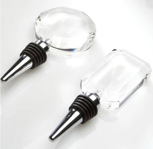 Pottery Barn BOHEMIAN GESCHLIFFENES GLAS 2er Set WEINFLASCHENVERSCHLUSS. Kein Monogramm - Bild 1 von 6