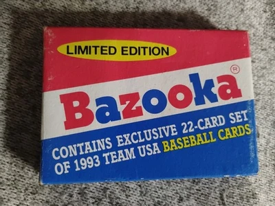 Juego de 22 tarjetas de béisbol del equipo Bazooka de Estados Unidos 1993 nunca abierto y tarjeta Todd Helton Foto 1 de 4