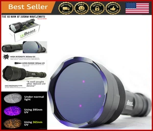 Lampe de Poche UV 365nm Lumière Noire - Faisceau Professionnel Haute Puissance Longue Portée - Photo 1 sur 8