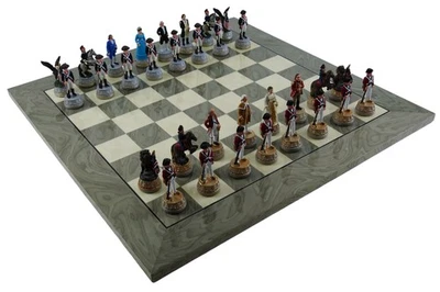 Juego de tablero de ajedrez American War of Independence & Superior mármol resina ajedrez Foto 1 de 4