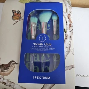 Spectrum Brush Club 3 Piece Face Brush Set - Blue/Green - New in box - Picture 1 of 4