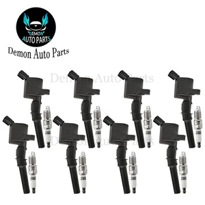 8pcs Ignition Coil and Spark Plug For Ford E-150 250 350 450 4.6L 5.4L V8 - Picture 1 of 8