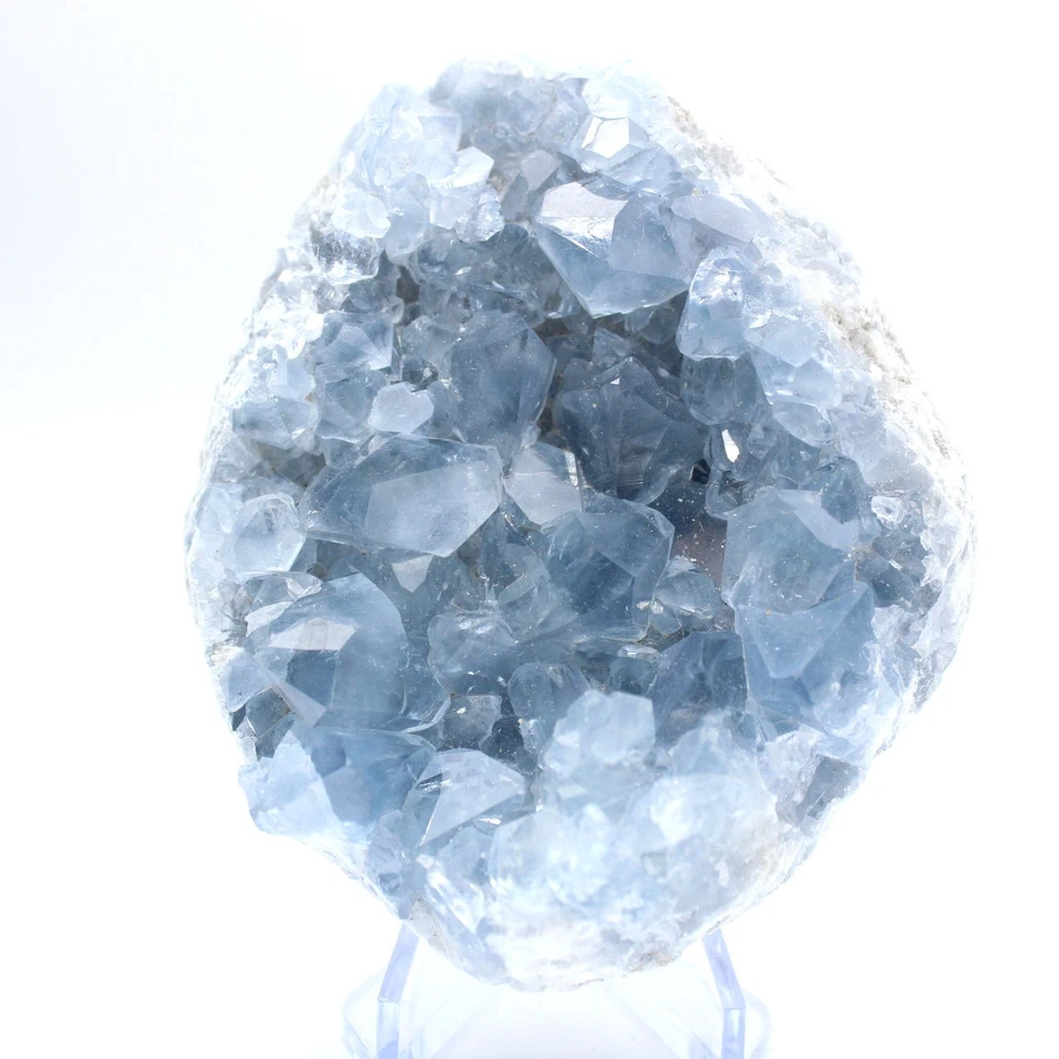 Célestite bleue de Madagascar géode naturelle 645gr 105mm Madagascar - Photo 1/4