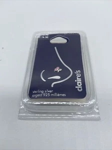 Claire’s Sterling Silver 22G Flower Nose Ring NWT - Picture 1 of 3