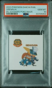 2023 Pokemon Daiichi PAN DC Stickers Poke Maze Greninja PSA 10 GEM MINT - Picture 1 of 2