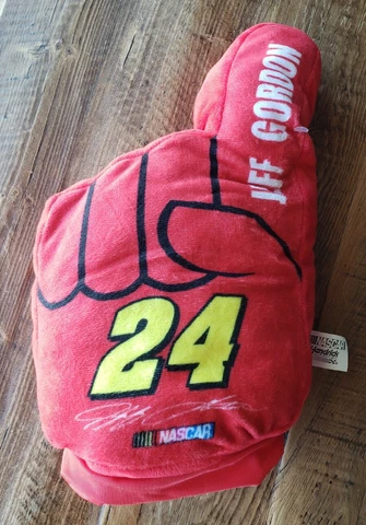 Jeff Gordon NASCAR Plush Hand Finger Fan Souvenir Official Nascar Number 1 Cover