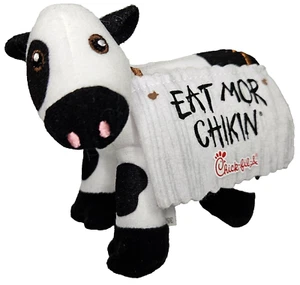 Peluche Chick Fil A Cow Eat Mor Chikin More Pollo Piccolo Peluche Giocattolo 4" - Foto 1 di 11