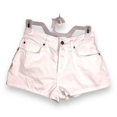 SIZE 26 ROXY WHITE DENIM SHORTS NEUTRAL CASUAL STRETCH COTTON - Image 1 of 4