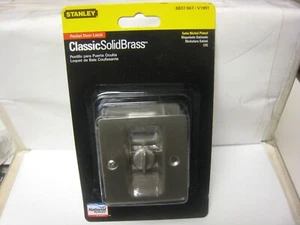 Stanley S837-567/V1951 pestillo puerta de bolsillo clásico latón liso acabado níquel satinado - Imagen 1 de 8