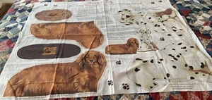 Fabric Panel Patty Reed Golden Retriever and Dalmatian Dog Stuffed Door Stop New - Picture 1 of 5