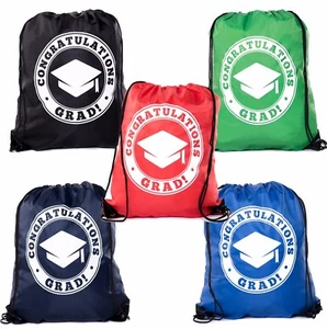 Bolsas de regalo de graduación para favores de fiesta de graduación | Bolsas de cordón de Mato & Hash - Imagen 1 de 21