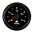 2Inc 12V Car Fuel Level Gauge Meter 7 Colors Led E-1/2-F Pointer Indicator Black