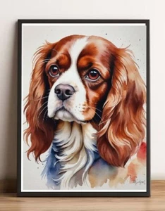 King Charles Spaniel wall art print Wall decor Dog hanging picure print img1 - Picture 1 of 1