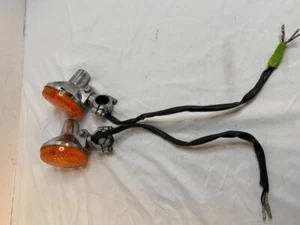 1969 HONDA CB160 Vintage FRONT SIGNAL LIGHTS WITH CABLES--PAIR - Picture 1 of 11