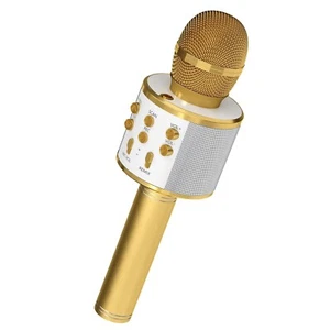 5 Core Microphone Wireless Karaoke Mic with Speaker Portable Bluetooth Microfono - Picture 1 of 9