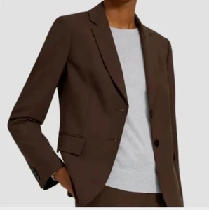 Theory Matelda Tailor Brown Wool Blend Women's Blazer Size: 6 - Picture 1 of 13