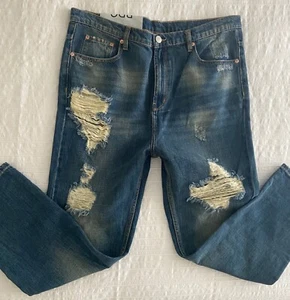BDG Destroyed/Distressed Mens Jeans 31 medium wash straight leg NEW NWT - Picture 1 of 4