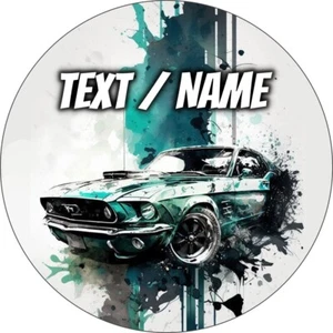Auto Tortenbild Party Deko personalisiert Geburtstag Name Führerschein Geschenk - Bild 1 von 12