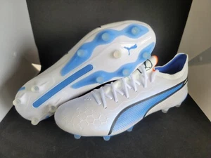 New Puma King Ultimate FG AG Soccer Cleats Shoes White 107097-01 Mens Size 9 - Picture 1 of 5