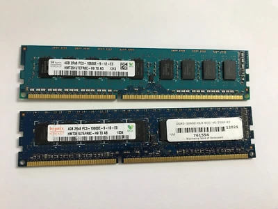 Hynix 8GB 2x 4GB PC3-10600E ECC DDR3 Workstation, Server, Mac Pro 2009 2010 2012 - Image 1 of 2