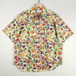 Vintage Cotswold Collections Hemd Damen Large Multi Blumen Baumwolle Knopfleiste - Bild 1 von 10