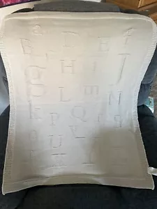 Koala Baby Gray Neutral Knit Alphabet ABC Letters Lovey Security Blanket 30x40 - Picture 1 of 6