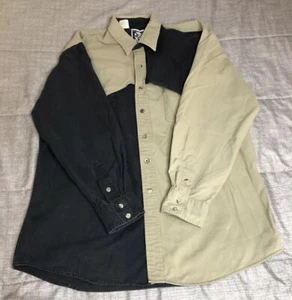 Karman Vintage Western Color Block Men’s XXL Regular 100% Cotton Long Sleeve - Picture 1 of 11