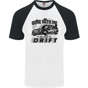Drifting Ven Conmigo Si Quieres Derivar Camiseta De Béisbol S/S Para Hombre - Imagen 1 de 8