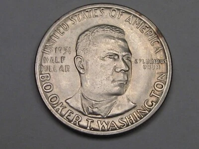 BU 1951 Silver BTW Booker T Washington Commem Half Dollar.  #12 - Image 1 of 4