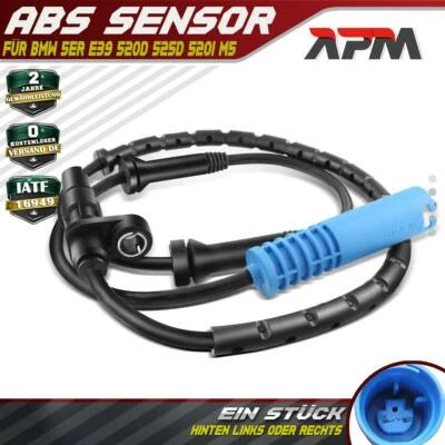 ABS Sensor Raddrehzahl Drehzahlfühler Hinten für BMW 5er E39 520d 525d 520i M5 - Bild 1 von 4