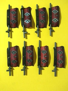 LEGO LOT Castle Bull Knights Logo Banner Flags w/ Jousting Poles Plastic vintage - Picture 1 of 6