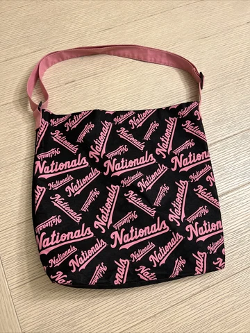 Washington Nationals Tote Bag Pink And Black Cover