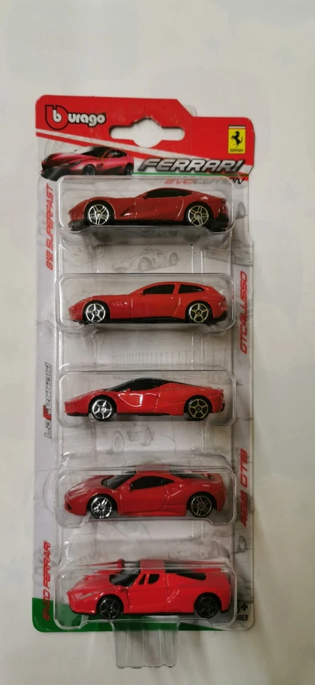 BURAGO MODELLINO FERRARI 5PZ 6,5 cm circa - Immagine 1 di 1