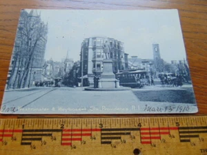 1910 post card- Westminster & Weybosset Sts., Prov. R.I.- undivided back - Picture 1 of 2
