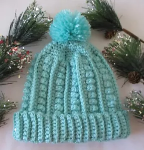 Pretty Hand Crocheted Fisherman Style Hat for Girls - Picture 1 of 3