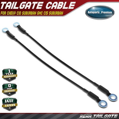 2x Left & Right Tailgate Support Cable for Chevy C10 Suburban GMC C15 Suburban - Imagem 1 de 4