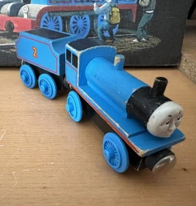 1992 Shining Time Wooden Thomas Train 1st Edition Edward! Painted Eyes! - Imagen 1 de 5