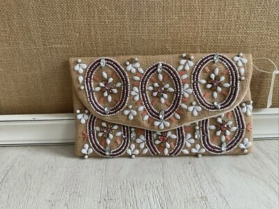 Charlie Paige Clutch Purse W/ Stone Design - Image 1 of 4