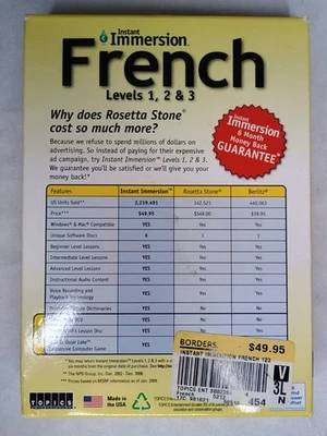 Instant Immersion French Levels 1, 2, & 3 for PC & Mac 2009 - Image 1 of 2