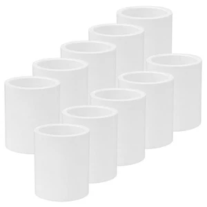 10 Pcs Pvc Pipe Socket Connectors White Sch40 For Water Sewer Drain Systems - Picture 1 of 12