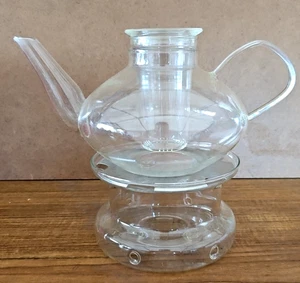 COMPLETE Vintage Jenaer Schott Mainz Germany Jena Glass Tea Pot TEAPOT RARE - Picture 1 of 11