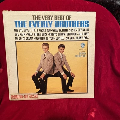 Very Best Of The EVERLY  BROTHERS LP 1964  Warner Bros W 1554- RARE PROMO VG + - Image 1 of 4