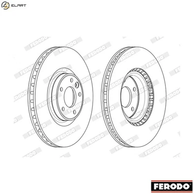 2x BRAKE DISC DDF2601C-1 FOR LAND ROVER DISCOVERY/SUV RANGE/SPORT/IV 2.0L 4cyl - Image 1 of 4
