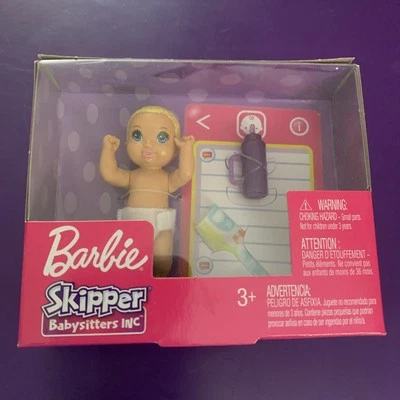 Barbie Skipper Babysitter Inc Baby with Accessories Blonde Hair Blue Eyes New - Image 1 of 2
