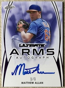 2019 Leaf Ultimate Draft Matthew Allen Ultimate Arms Auto Purple 1/1 - Bild 1 von 2