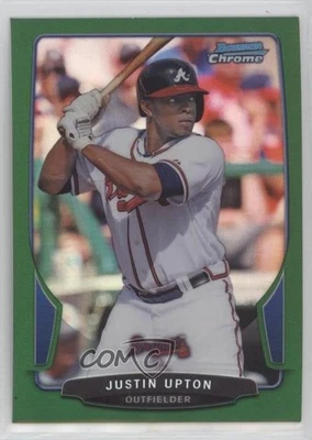 2013 Bowman Chrome Rack Pack Green Refractor Justin Upton #96 - Image 1 of 2