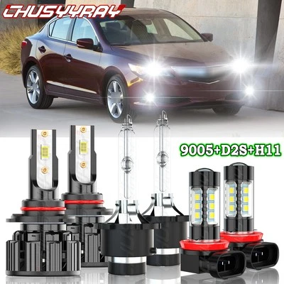 For Acura ILX 2013-2015 Combo LED Headlight Hi / Lo Beam+Fog Light Bulbs Kit — 第 1/4 张图片